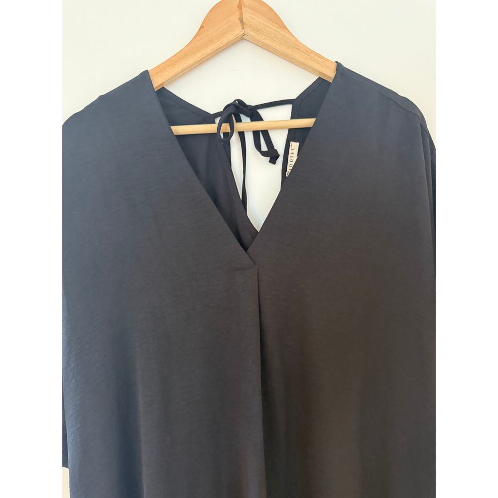 Jodifl Black Kaftan Midi Dress ✨ - Picture 3 of 5